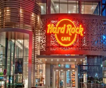 Live music and dining at Hard Rock Cafe Dubai with transfer